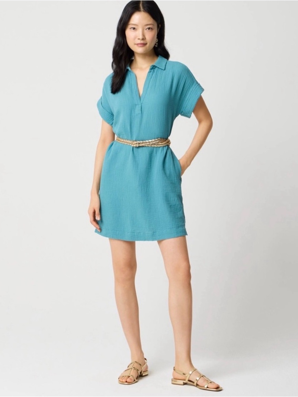 J. Crew Factory Gauze Pop-over dress (M)
